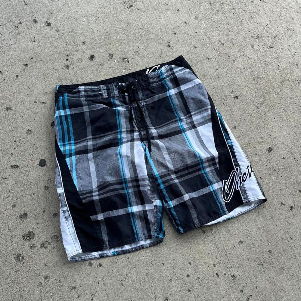 O'neil Surf Streetwear Y2K Plaid Swim Board Shorts